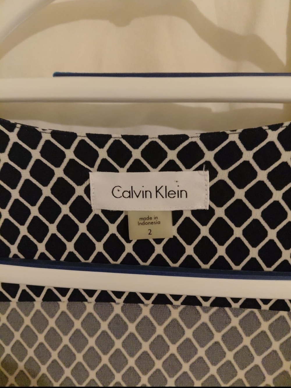 Calvin Klein Black & White Geometric Dress